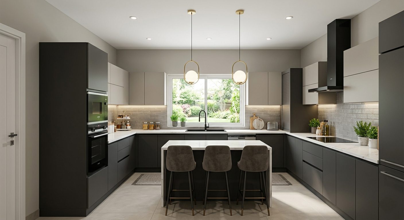 Modular kitchen interior design by PlanWise Infra Consultants